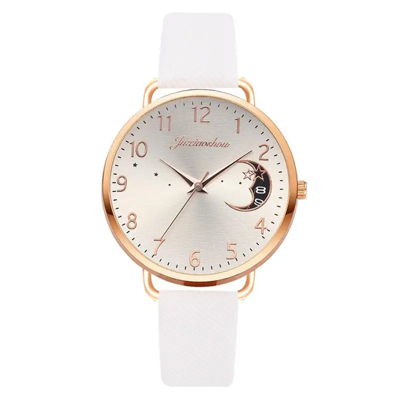 LIGE - Montre Femme à Quartz en Cuir , Nouvelle Marque, Cadran Numérique Simple, Horloge