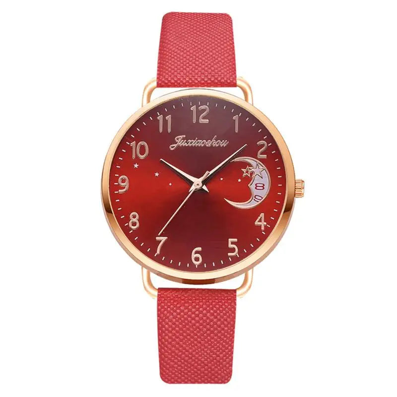 LIGE - Montre Femme à Quartz en Cuir , Nouvelle Marque, Cadran Numérique Simple, Horloge