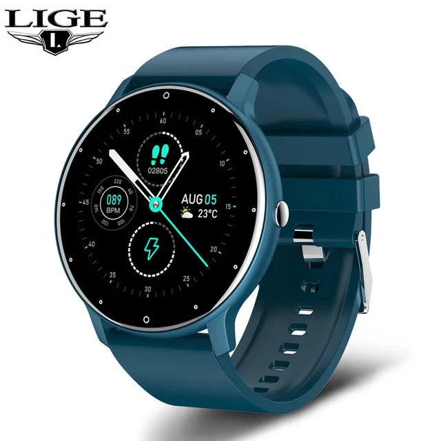 LIGE - Montre Homme Intelligente 2025 Homme/Femme - Écran Tactile Complet - Sport Fitness - Bluetooth - IP67