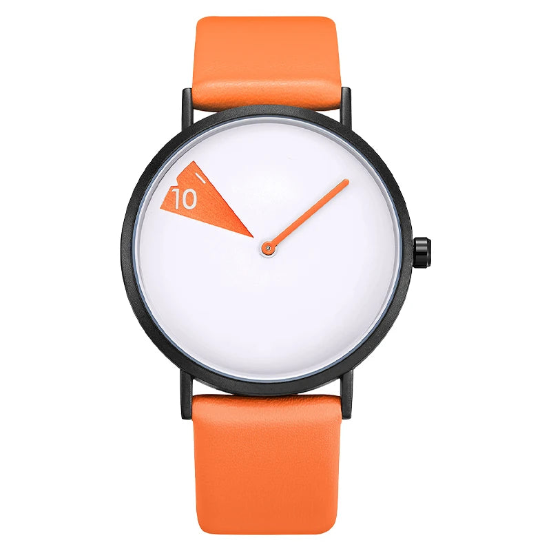 MOONBIFFY - Montre Femme Créative Minimaliste - Bracelet Cuir - Étanche 3 ATM - Mouvement Japonais
