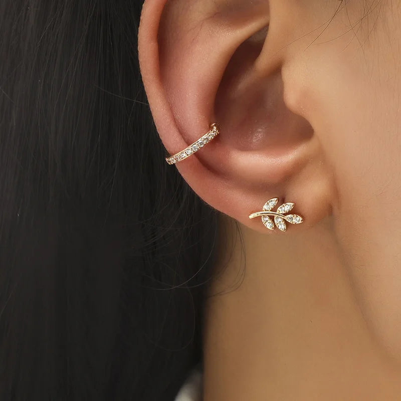 Boucles d'Oreilles - Manchette d'Oreille Femme Sans Piercing
