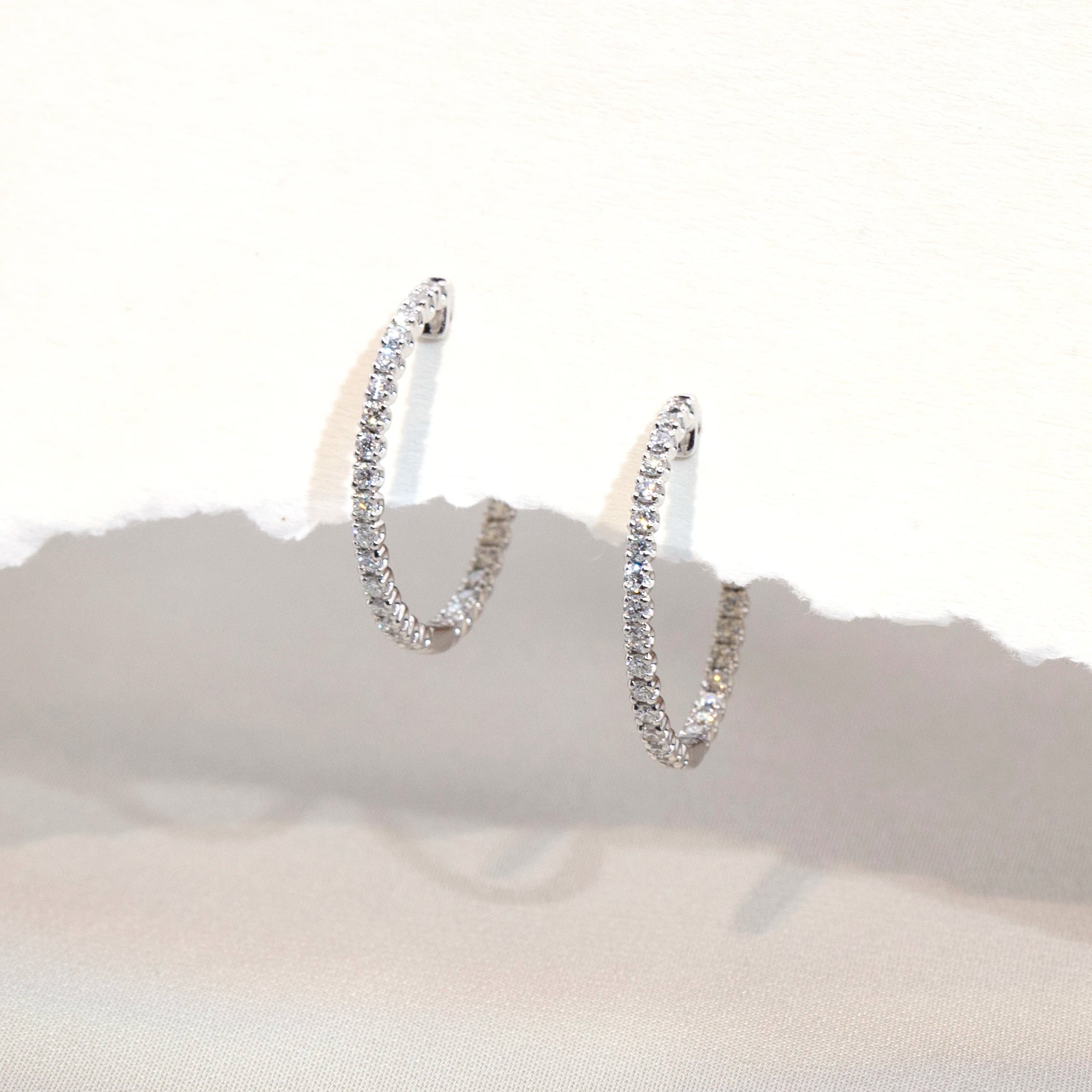 Boucles d'Oreilles Femmes Or 18K Diamants Laboratoire - Bijou Luxe Certifié IGI
