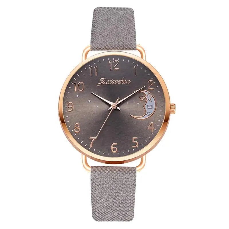 LIGE - Montre Femme à Quartz en Cuir , Nouvelle Marque, Cadran Numérique Simple, Horloge