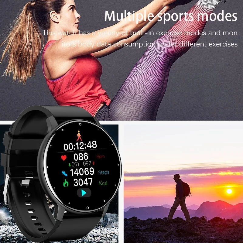 LIGE - Montre Homme Intelligente 2025 Homme/Femme - Écran Tactile Complet - Sport Fitness - Bluetooth - IP67