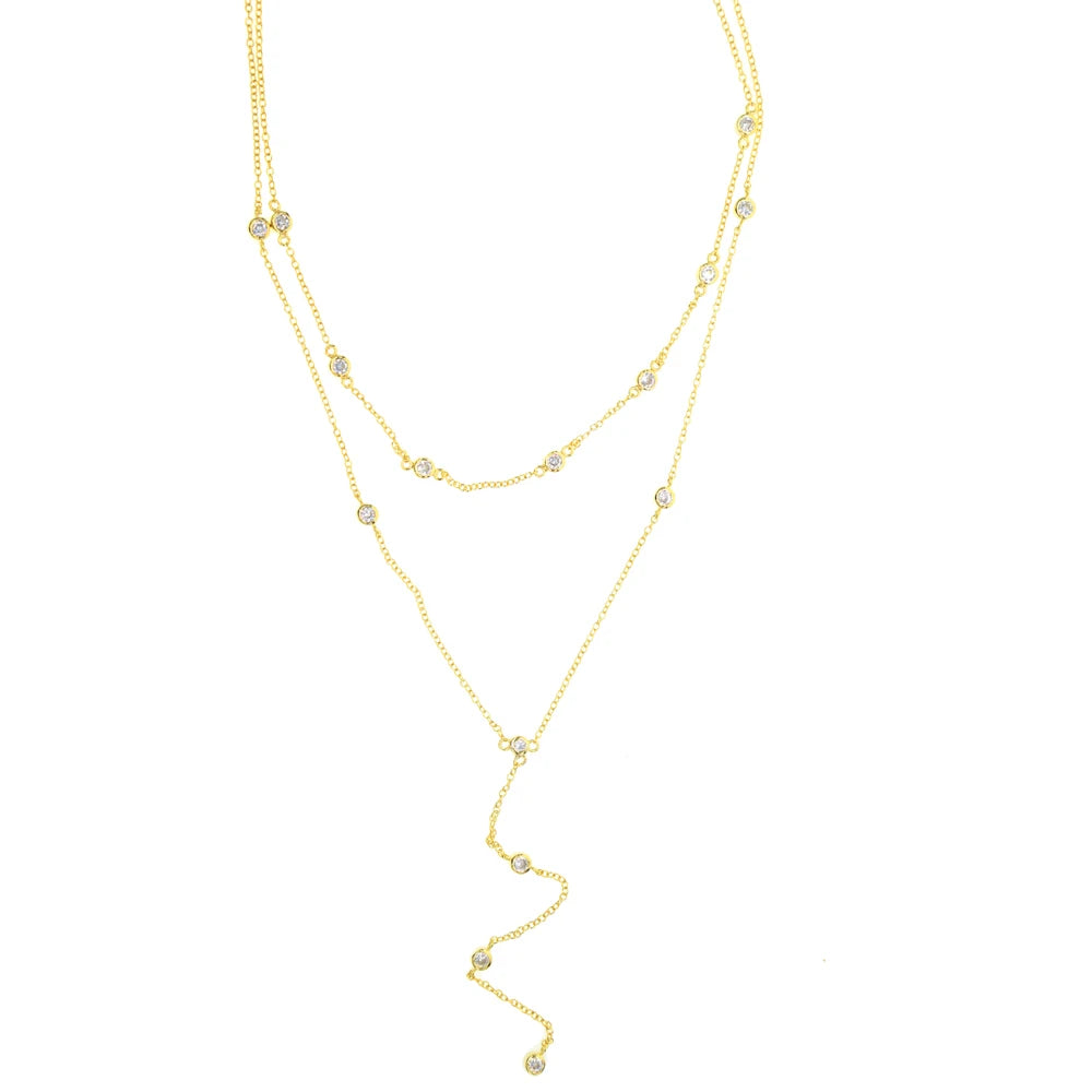 Collier Multicouche Argent 2025 Extensible - Double Couche Or Rose Argent 925 Femme