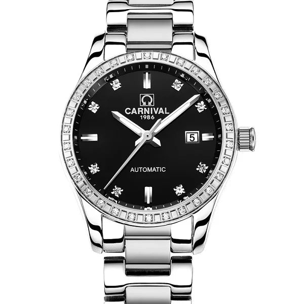 Montre Automatique Femme CARNIVAL 2025 - Mécanique Calendrier Verre Saphir