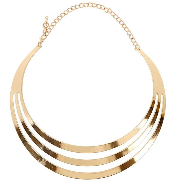 Collier Femme Maxi Statement Chunky Choker - Bijou Luxe Couleur Or Tendance Punk