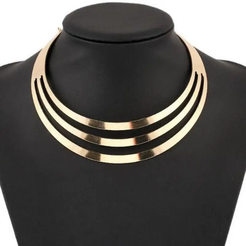 Collier Femme Maxi Statement Chunky Choker - Bijou Luxe Couleur Or Tendance Punk