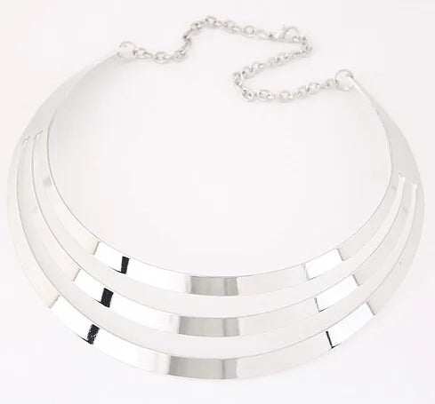 Collier Femme Maxi Statement Chunky Choker - Bijou Luxe Couleur Or Tendance Punk
