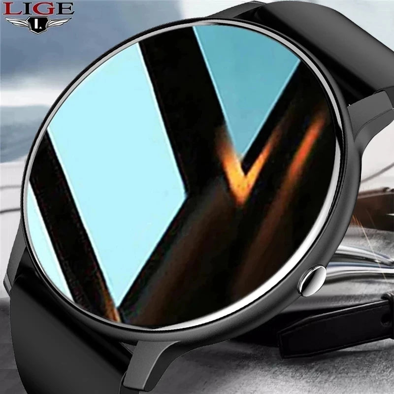 LIGE - Montre Homme Intelligente 2025 Homme/Femme - Écran Tactile Complet - Sport Fitness - Bluetooth - IP67