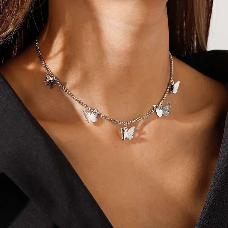 Collier Femme Ras du Cou Punk Rock Chaîne Épaisse Doré - Bijou Femme Tendance