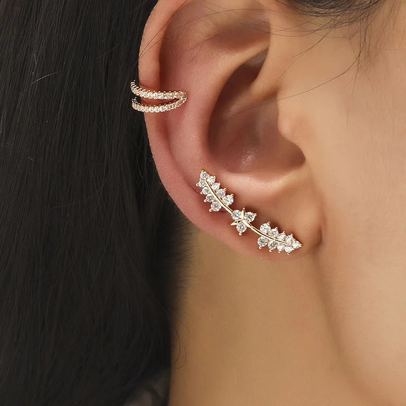 Boucles d'Oreilles - Manchette d'Oreille Femme Sans Piercing