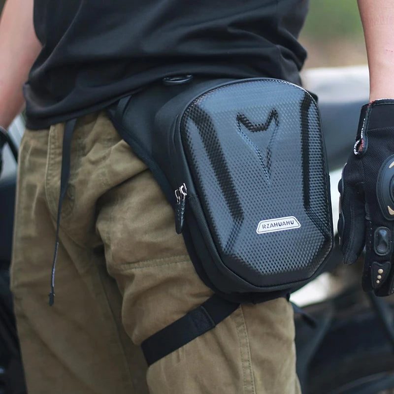 Sacoche Homme - Femme de Jambe Moto EVA Coque Rigide - Sacoche Latérale Téléphone Outdoor