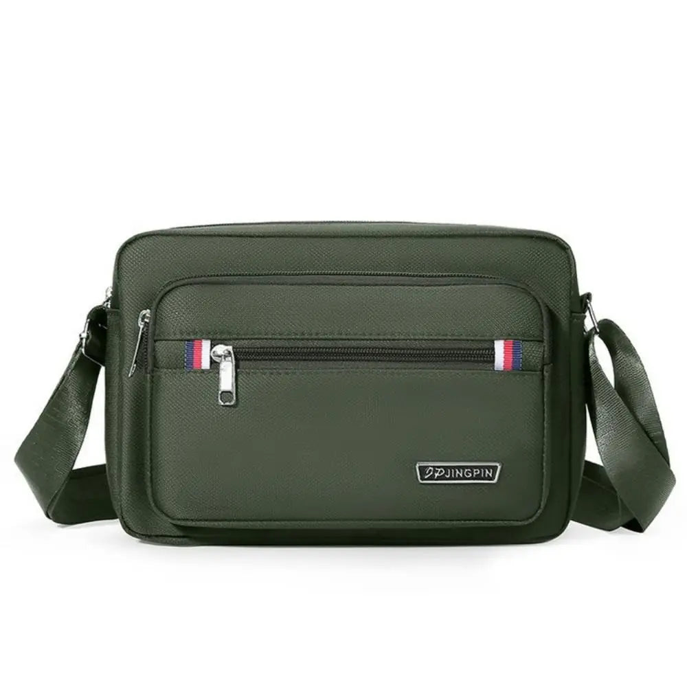 Sacoche Homme Bandoulière Nylon 4 Fermetures Éclair - Sacoche Voyage Casual