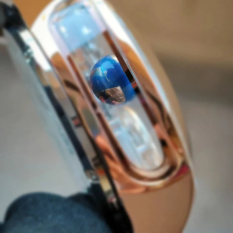 PINDU - Montre Homme Roulette Las Vegas - Design Astronomique Transparent - Quartz