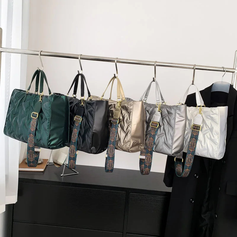 Sac à Main Femme Argenté Rétro LEFTSIDE 2025 - Sac Bandoulière Underarm Hiver