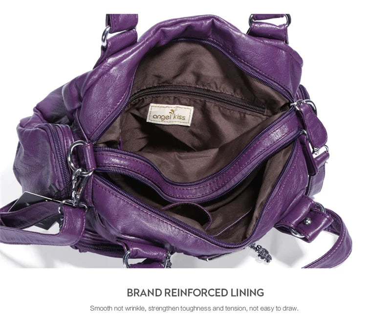 Sac à Main Femme Multi-Poches Lycra - Sac Bandoulière Dumpling 20×28cm