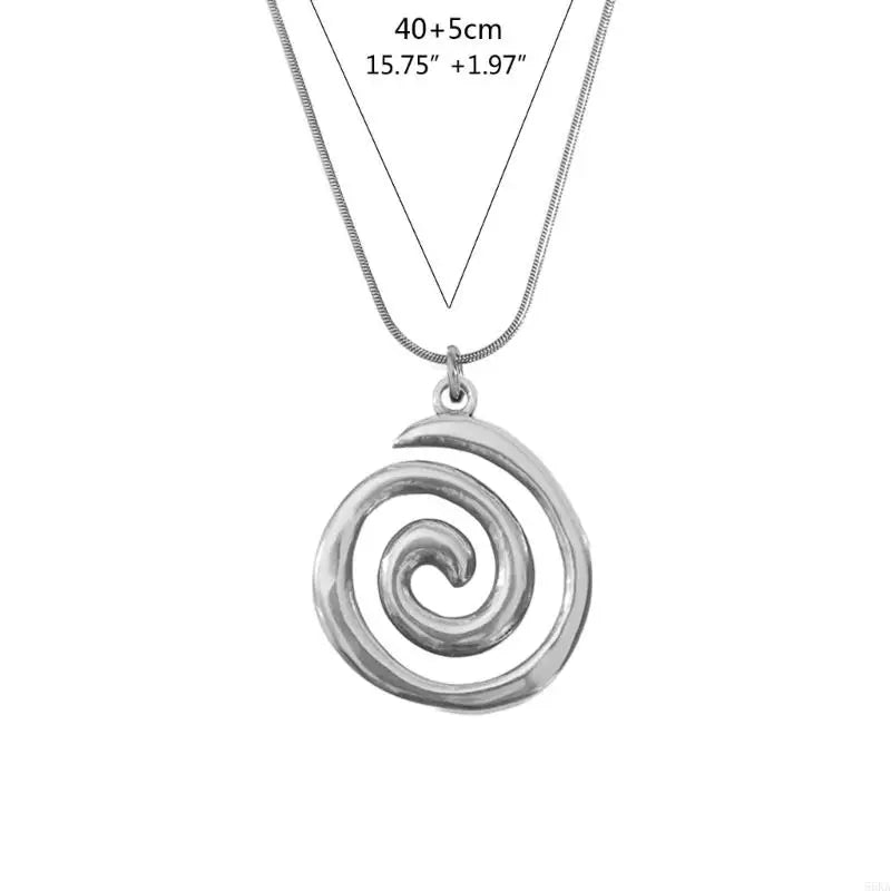 Collier Pendentif Cercle Rond Chaîne Clavicule Ajustable - Bijou Femme Élégant