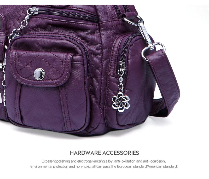 Sac à Main Femme Multi-Poches Lycra - Sac Bandoulière Dumpling 20×28cm
