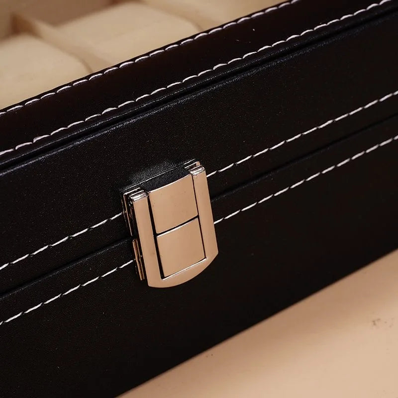 DELESYS - Boîte à montres en Cuir PU avec Dessus en Verre - 2 à 20 Emplacements
