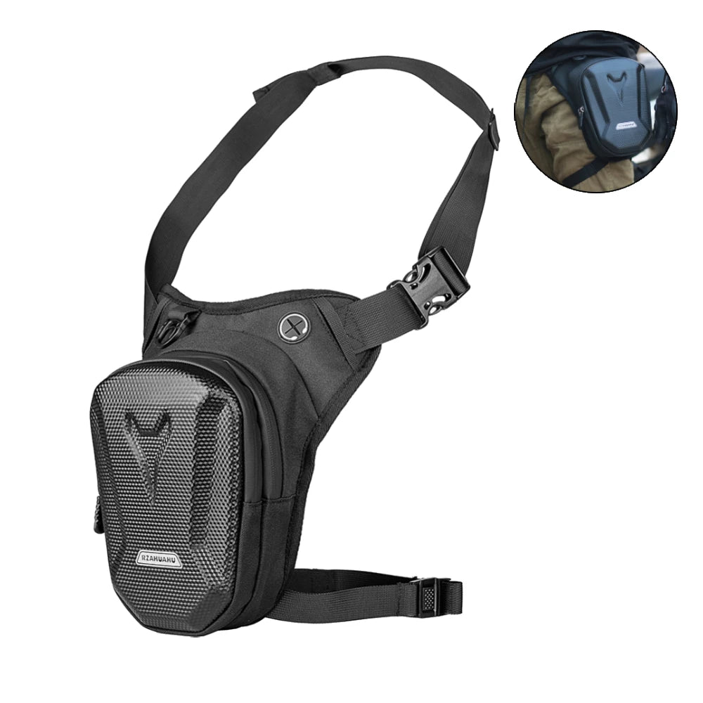 Sacoche Homme - Femme de Jambe Moto EVA Coque Rigide - Sacoche Latérale Téléphone Outdoor