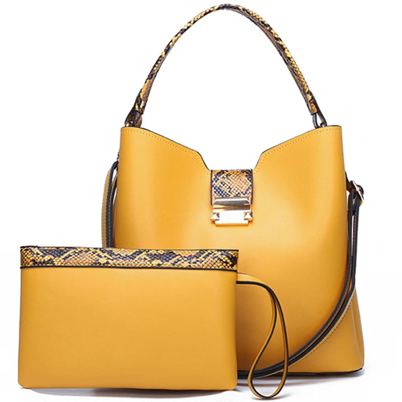 Sac à Main Femme Cuir PU Haute Qualité Grande Capacité - Cabas Bandoulière YILIJIAOREN