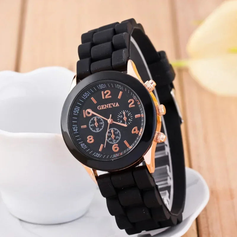 MOONBIFFY - Montre Femme 2025 Silicone Colorée - Chronographe Sport - Date - Chiffres Arabes - Cadeau