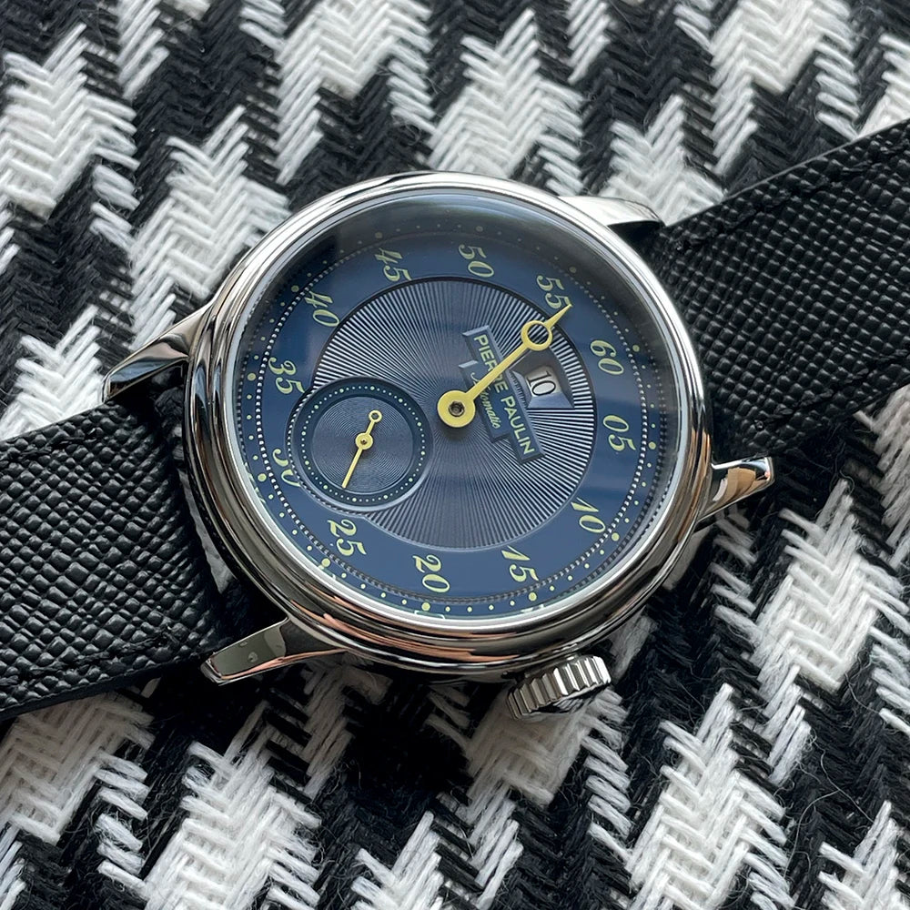 NOUVEAUTES 2026 !!! - Montre Homme Mécanique Automatique Pierre Paulin Jumping Hour Design TV - 38mm Étanche 50M