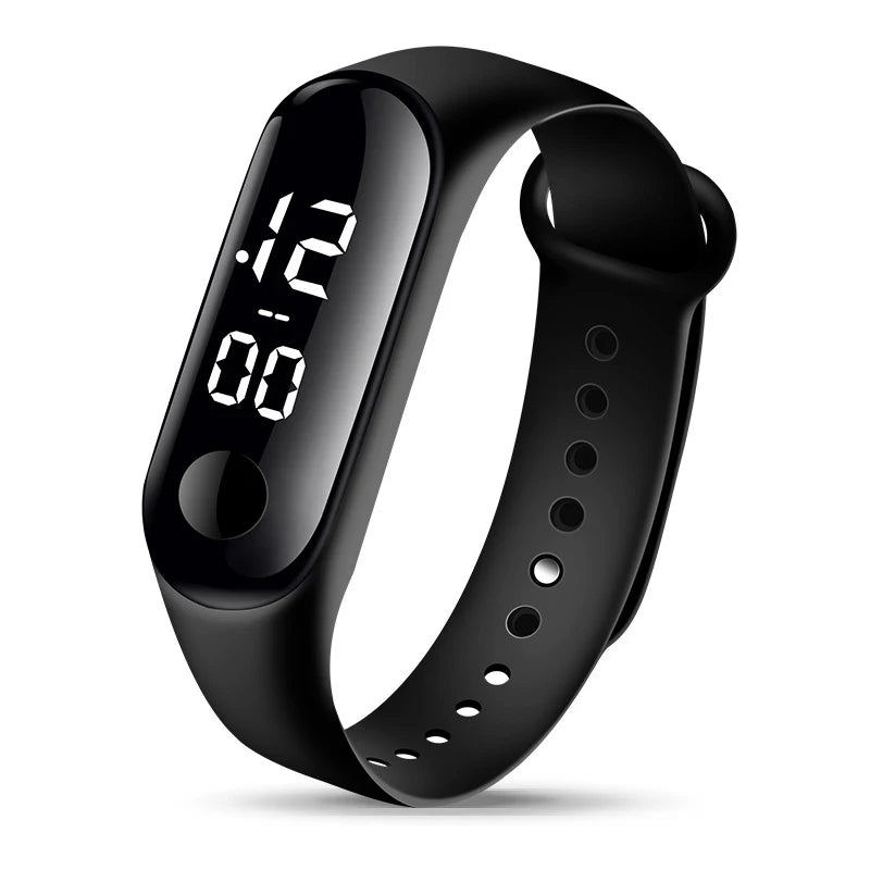 MOONBIFFY - Montre Enfant LED Digitale Sport - Bracelet Silicone Bicolore - Étanche 3 ATM