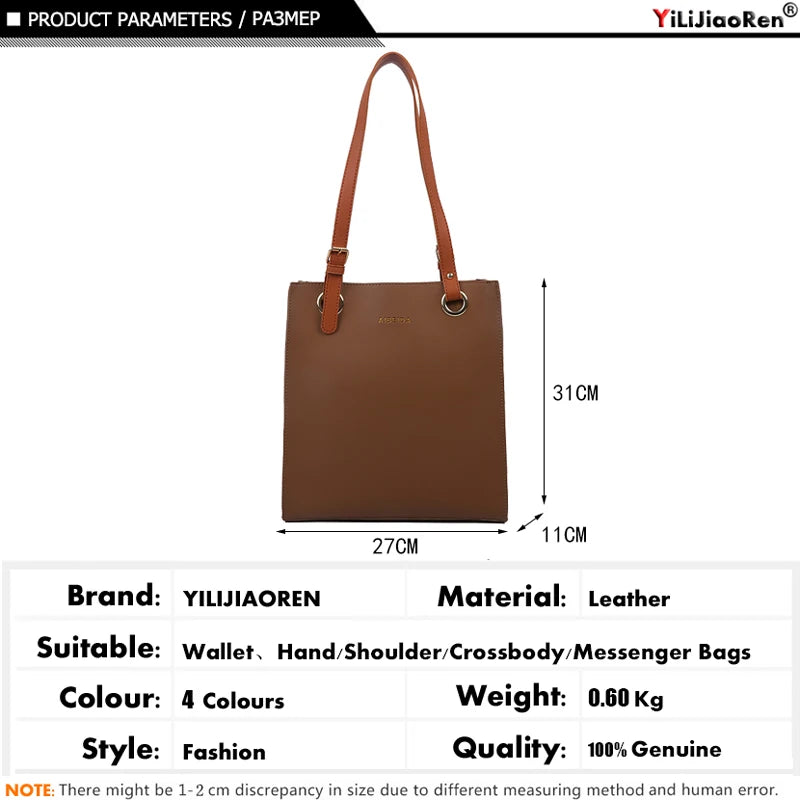 Sac à Main Femme Grande Capacité Cuir PU - Cabas Élégant Designer Poignée