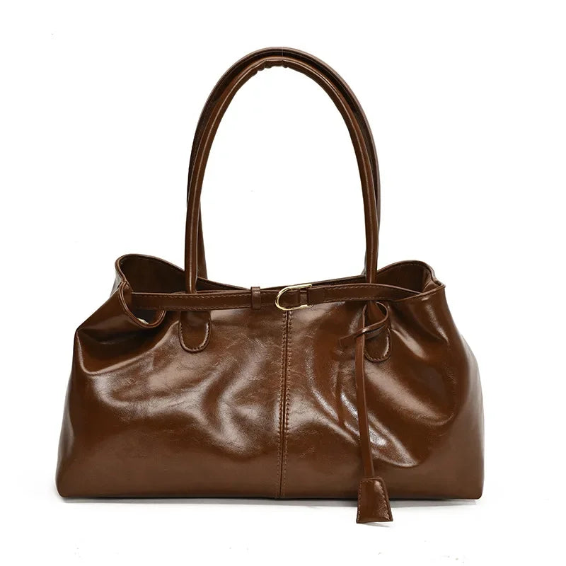 Sac à Main Femme Vintage Grande Capacité 2025 - Cabas Travail Underarm ABQP