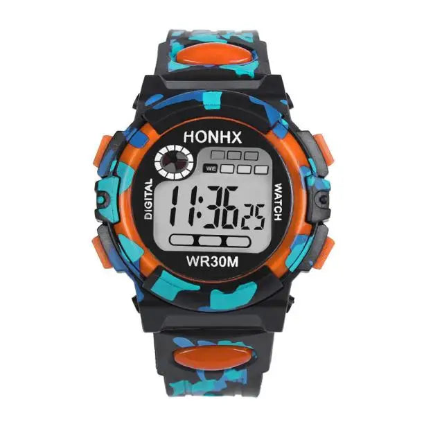 MOONBIFFY - Montre Enfant Multifonction Sport Camouflage - Digitale Électronique - Étanche - Fille Garçon