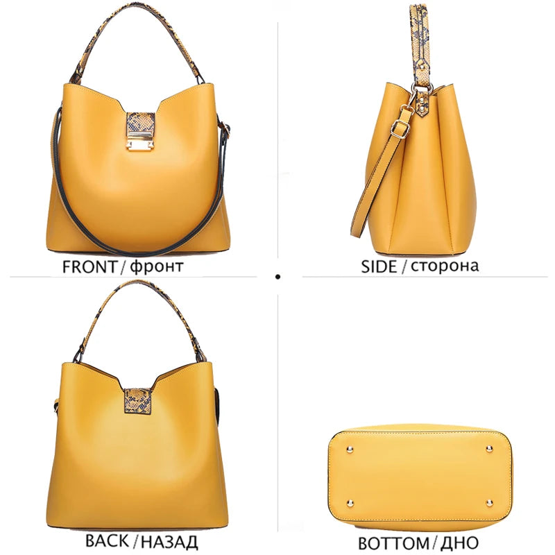 Sac à Main Femme Cuir PU Haute Qualité Grande Capacité - Cabas Bandoulière YILIJIAOREN
