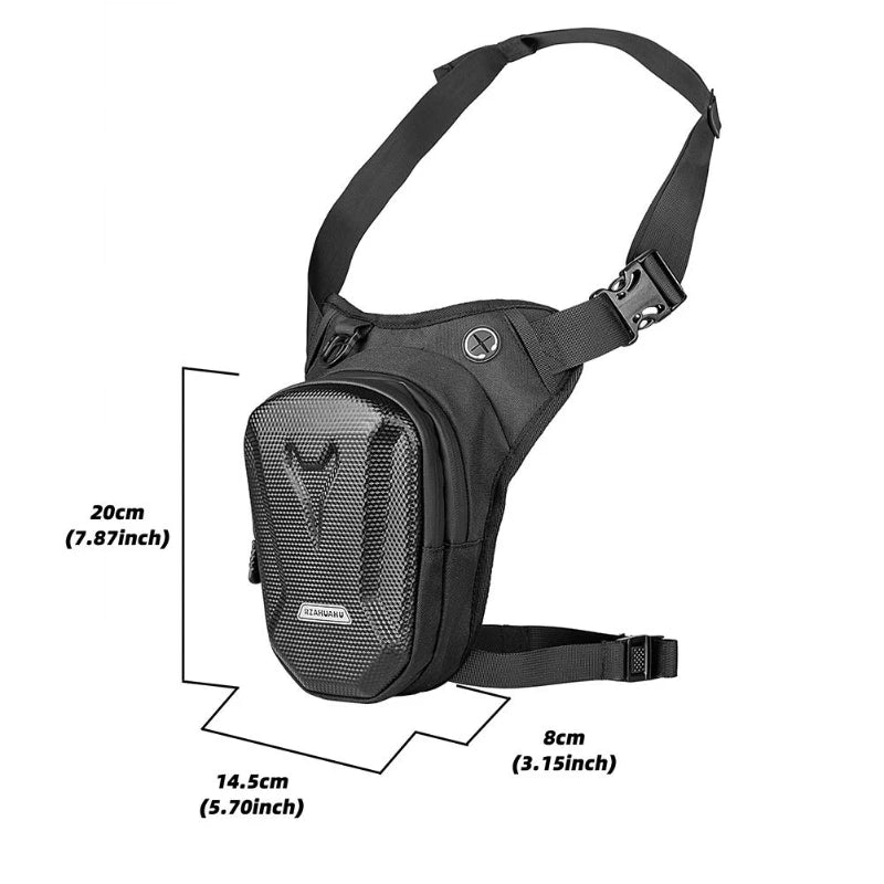 Sacoche Homme - Femme de Jambe Moto EVA Coque Rigide - Sacoche Latérale Téléphone Outdoor