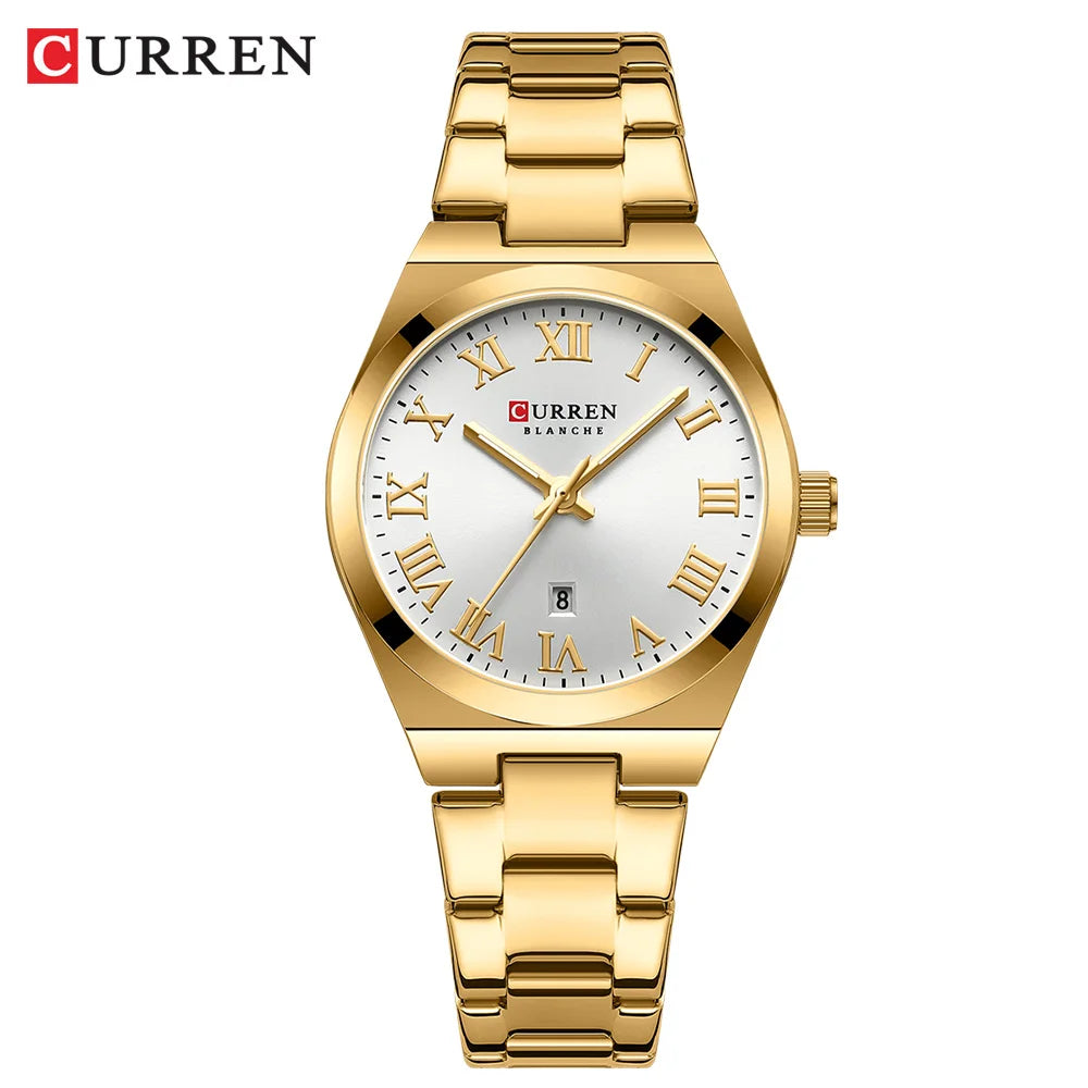 Montre Femme CURREN Mode - Acier Inoxydable Or Étanche Quartz Romantique