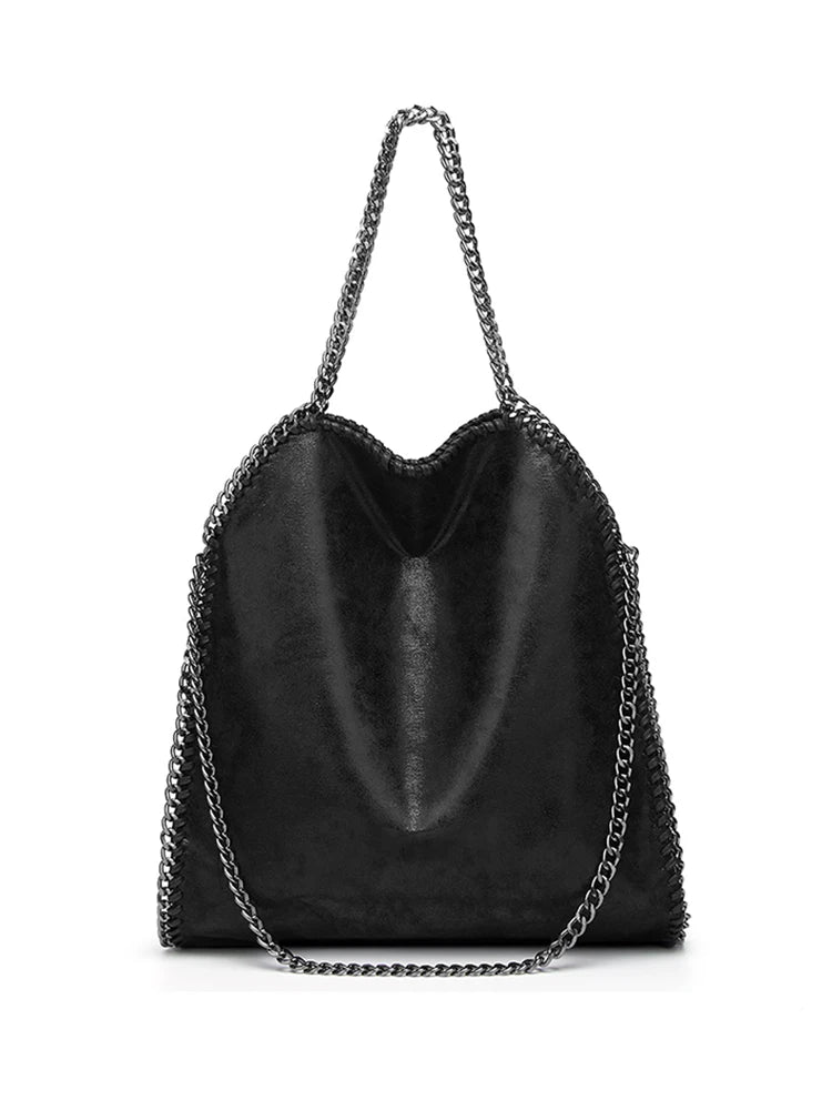 Sac à Main Femme Design Mode Chaîne Portable - Grand Sac Bandoulière Bucket