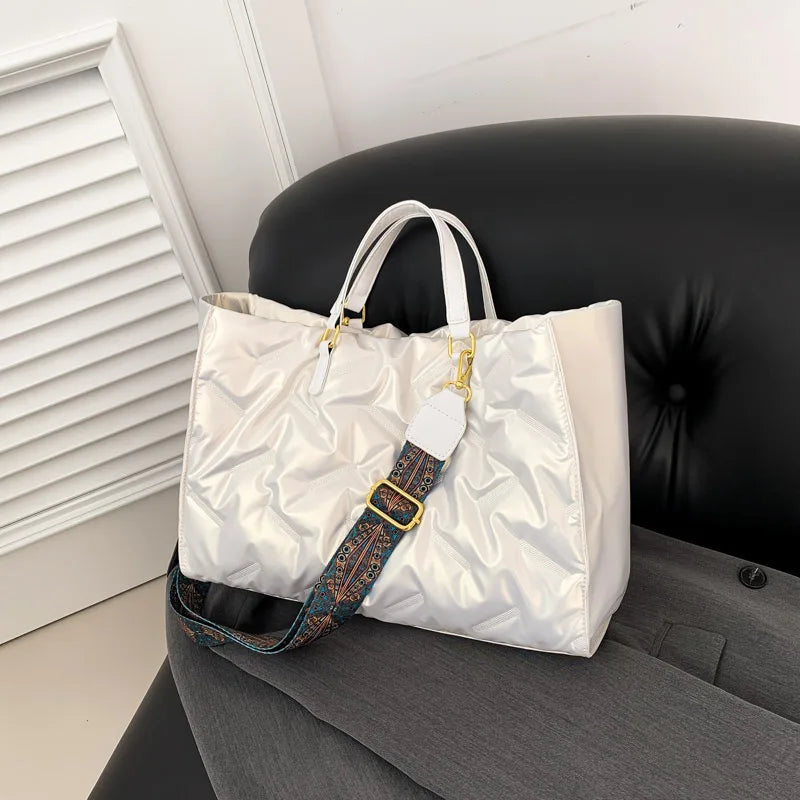 Sac à Main Femme Argenté Rétro LEFTSIDE 2025 - Sac Bandoulière Underarm Hiver