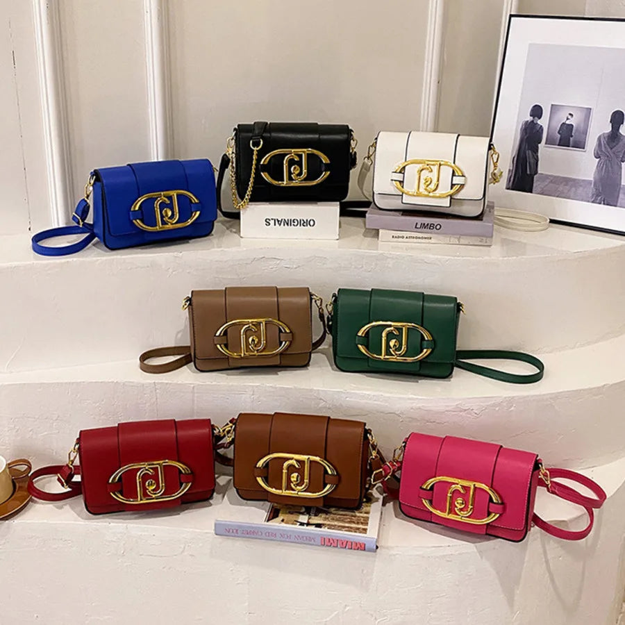 Sac à Main Femme Designer Cuir PU Boucle Métal 2025 - Sac Bandoulière Flap