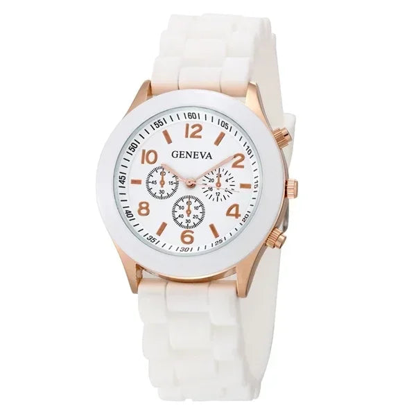 MOONBIFFY - Montre Femme 2025 Silicone Colorée - Chronographe Sport - Date - Chiffres Arabes - Cadeau