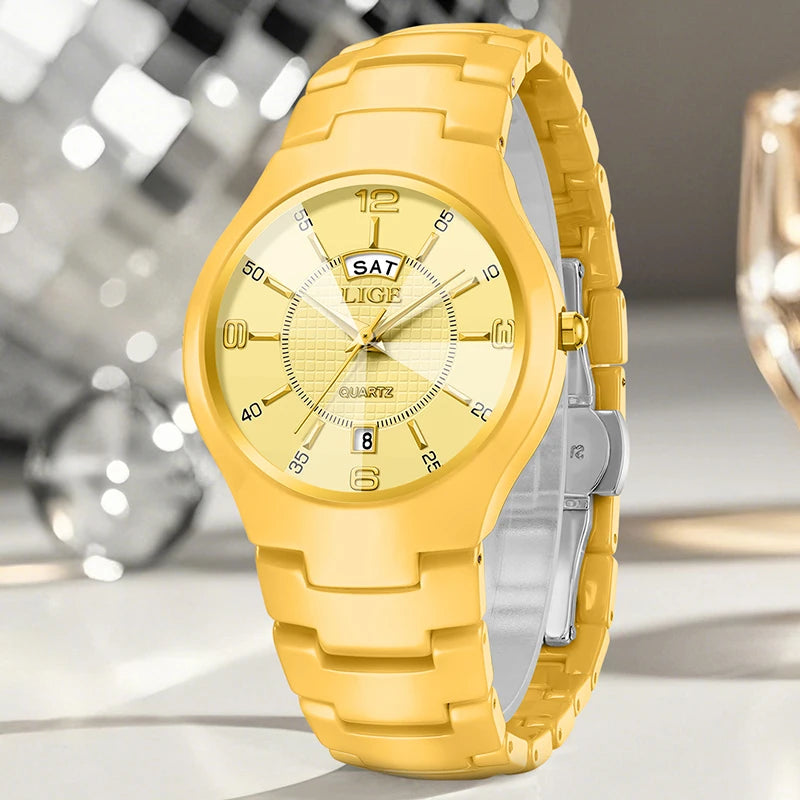 Montre Femme LIGE 2026 Céramique - Élégante Luxe Calendrier Étanche