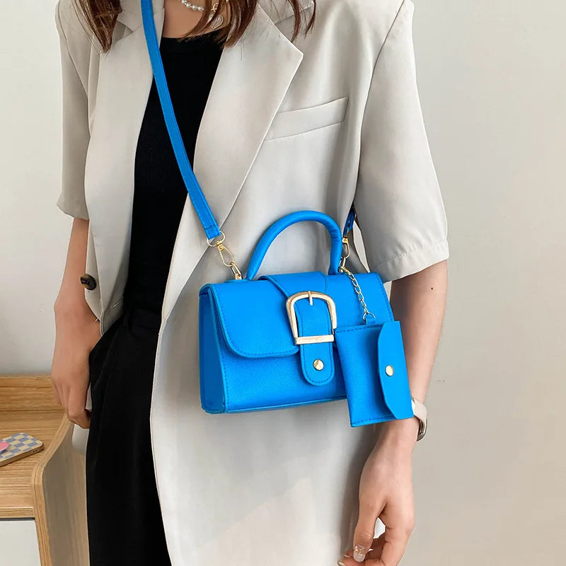 Sac à Main Femme Designer 2025 - Sac Bandoulière Flap Poignée Cuir PU