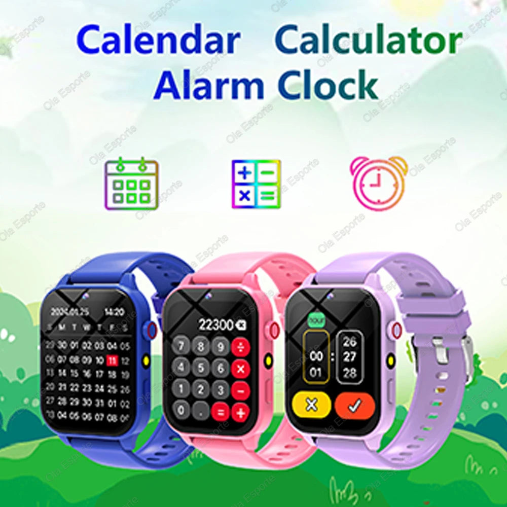 MOONBIFFY - Montre Enfant Intelligente 2025 1.83" - 18 Jeux - Caméra - Moniteur Sommeil - Alarme - Cadeau