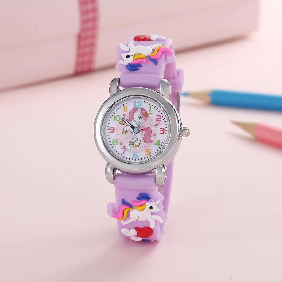 MOONBIFFY - Montre Enfant Licorne - Nouvelle Mode Colorée à Quartz
