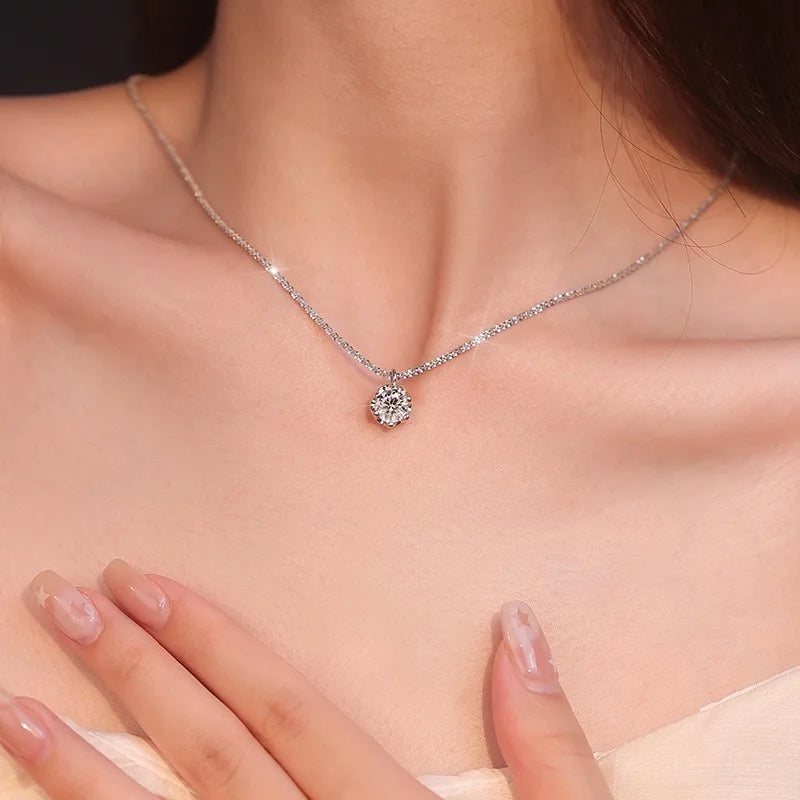 Collier Pendentif Argent Sterling 925 Zircon AAAAA - Luxe Italien Femme Andara