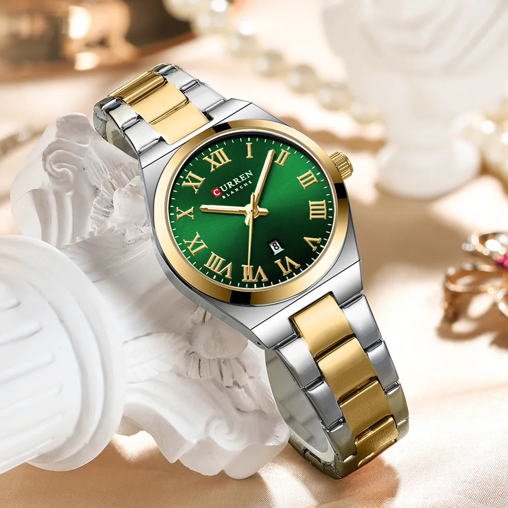 Montre Femme CURREN Mode - Acier Inoxydable Or Étanche Quartz Romantique