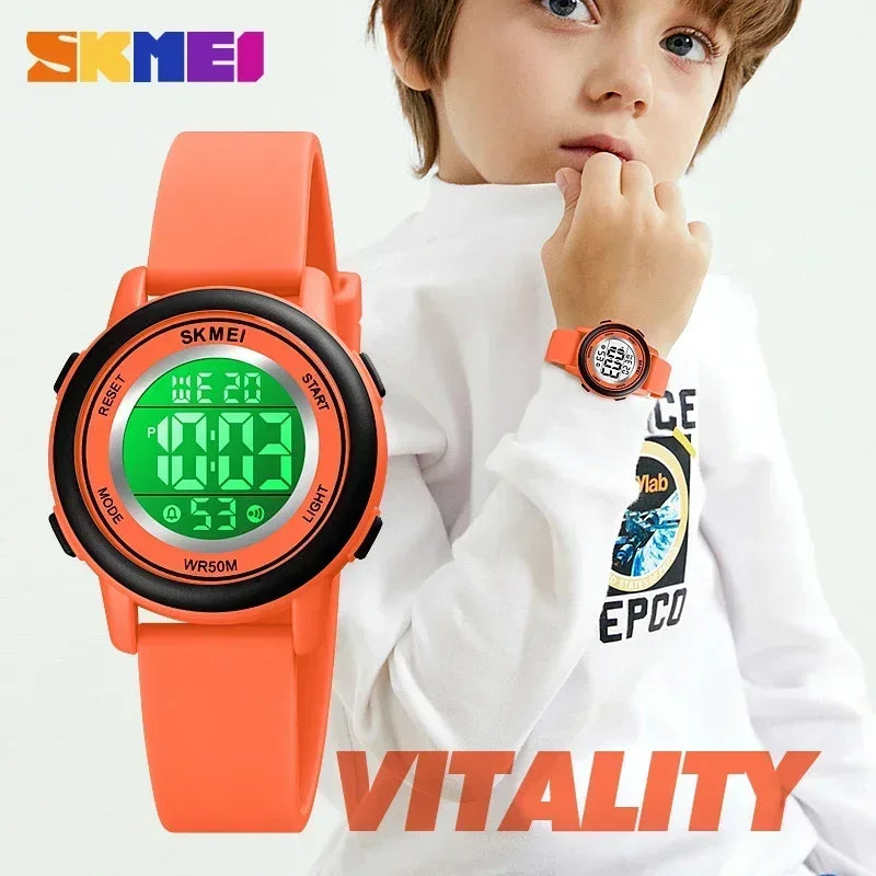SKMEI - Montre Enfant 1721 Digitale Sport - LED Coloré - Étanche 5 ATM - Alarme