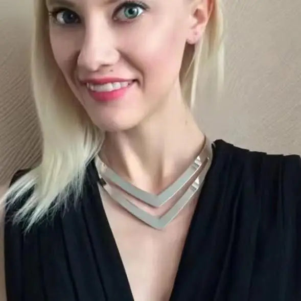 Collier Femme Maxi Statement Chunky Choker - Bijou Luxe Couleur Or Tendance Punk