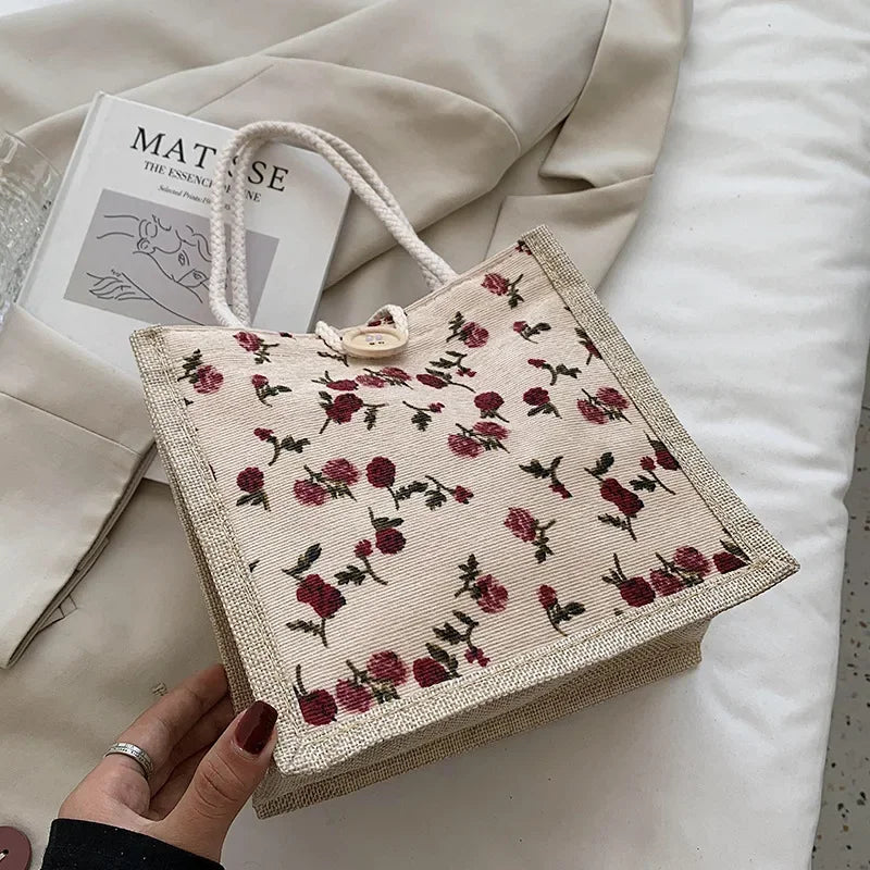Sac à Main Femme 2025 Grande Capacité - Cabas Shopping Voyage Motif Floral Designer