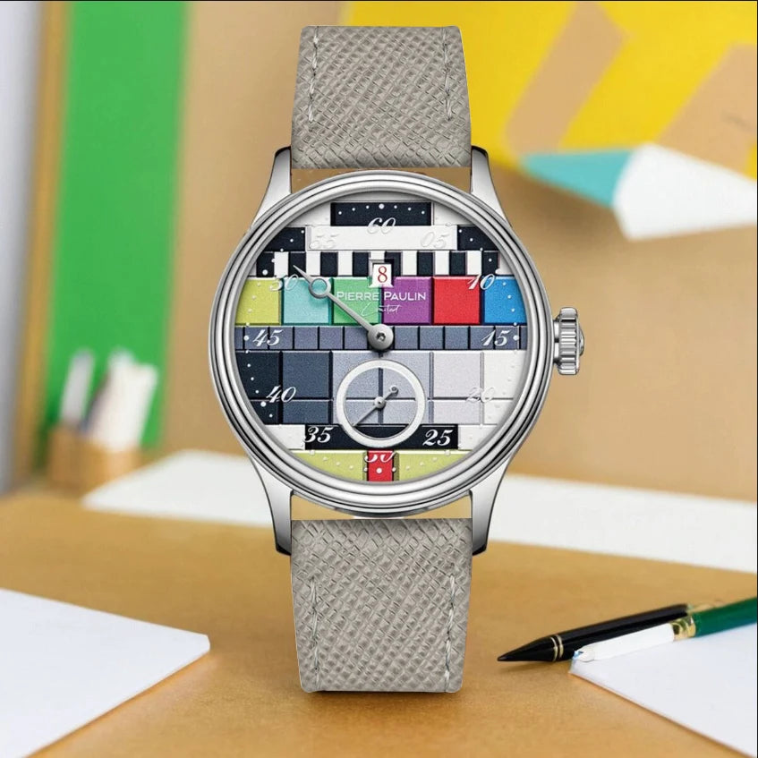NOUVEAUTES 2026 !!! - Montre Homme Mécanique Automatique Pierre Paulin Jumping Hour Design TV - 38mm Étanche 50M
