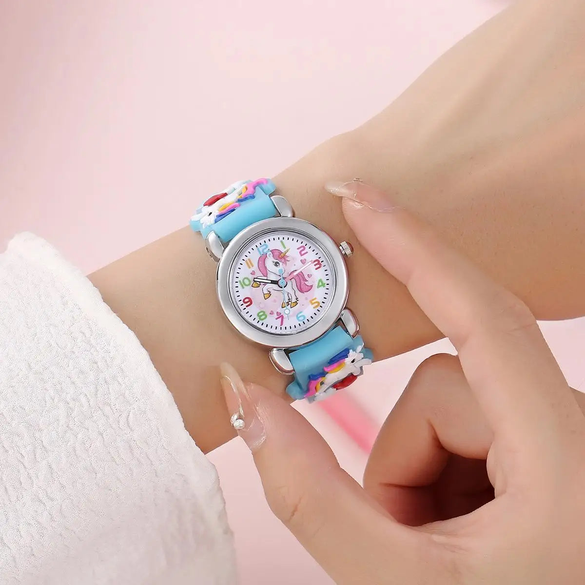 MOONBIFFY - Montre Enfant Licorne - Nouvelle Mode Colorée à Quartz